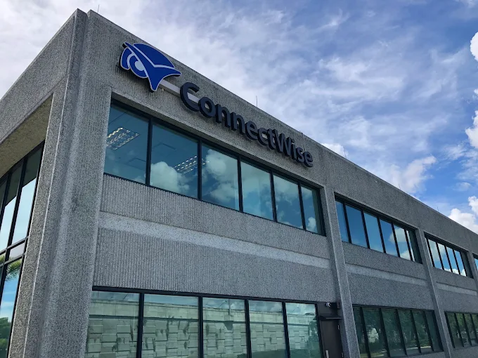 Corporate office headquarters building with solar control window tint